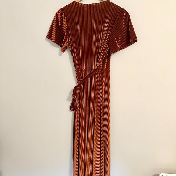 Baltic Born Andi Velvet Ribbed Wrap Maxi Dress - XS - Picture 6 of 6